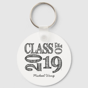 Llavero Fun & Simple Pen Sketch Class of 2019 Graduations