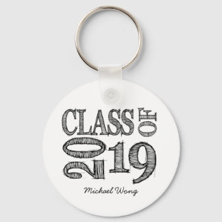 Llavero Fun & Simple Pen Sketch Class of 2019 Graduations