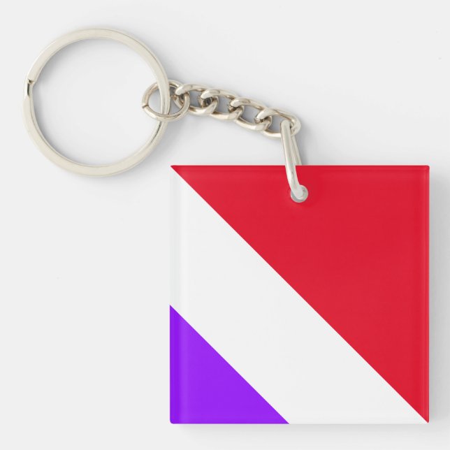 Llavero Fun Sporty Brillante Purple Red Slpes (Frente)