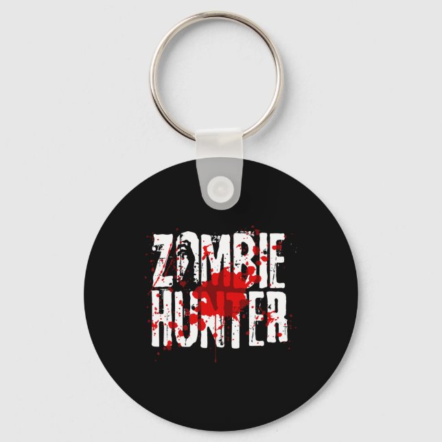 Llavero Fun Zombie Hunter Diseño Para Niños Chicas Hallowe (Anverso)