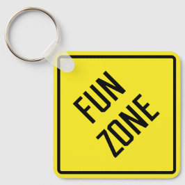 Llavero Fun Zone Metalizado Square Keychain