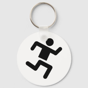 Llavero funcionamiento negro del esprinter del atletismo