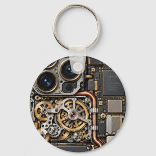 Llavero Funda de teléfono de placa de circuito de tecnolog