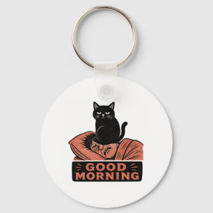 Llavero Funda para portátil de gato negro sarcástico de li