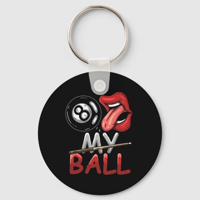 Llavero Fundido 8 Ball Billiard Pool Player Eight Ball Bil (Anverso)