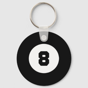 Llavero Fundido 8 Ball Magic Eight Ball Billiards Pool Bla
