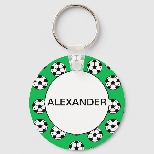 Llavero Fundido patrón de pelota de fútbol (Anverso)
