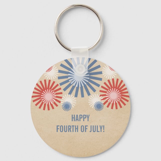 Llavero Funky 4 de Julio Fireworks Keychain (Anverso)