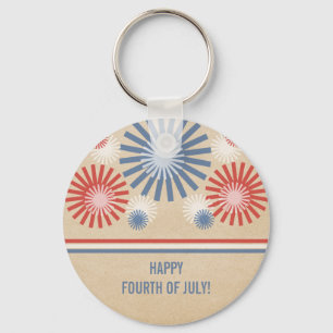 Llavero Funky 4 de julio Fireworks & Stripes Keychain