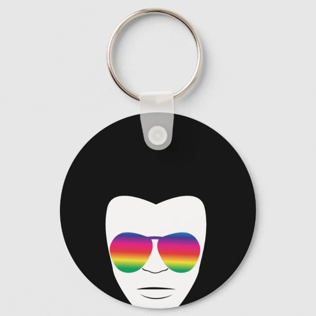 Llavero Funky Afro Hair Boy Keychain (Anverso)