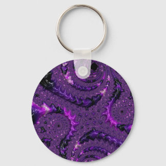 Llavero Funky Bold Boho Purple Digital Resumen Fractal