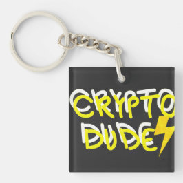 Llavero Funky Crypto Dude Energy Power Rótulo