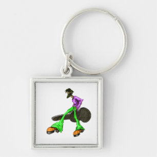 Llavero Funky Hipster Guitar Player Cartoon Character