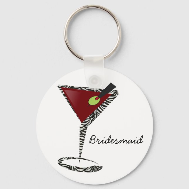 Llavero Funky martini Fun Bridesmaid Favores (Anverso)