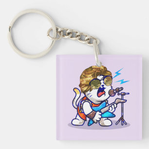 Llavero Funky Rockstar Cat - Guay Music Lover Kitty