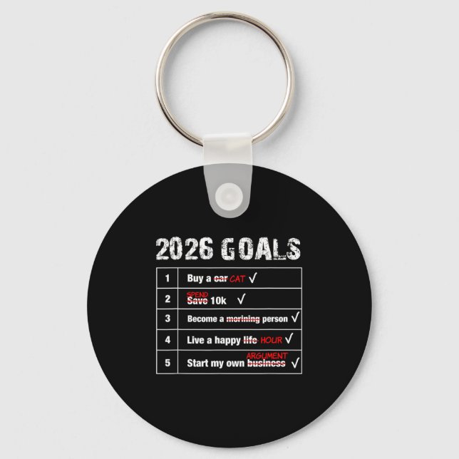 Llavero Funny 2026 Goals Hilarious New Year Sarcastic  (Anverso)