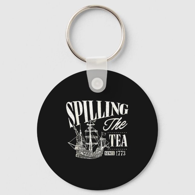 Llavero Funny 4th Of July Slling The Tea Since 1773  (Anverso)