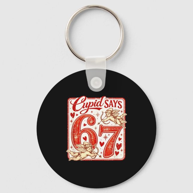 Llavero Funny 67 Cud Says 67 Valentine Couple Matching Six (Anverso)