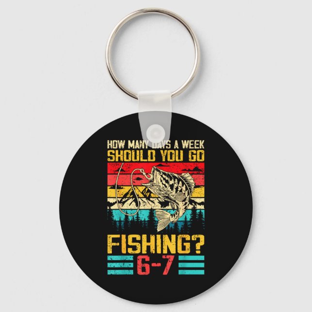 Llavero Funny 67 How Many Days A Week Should You Go Fishin (Anverso)