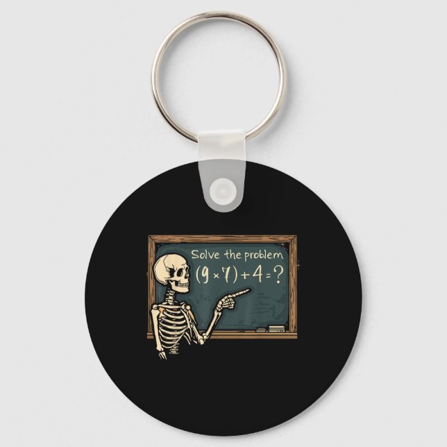 Llavero Funny 67 Meme Brainrot Joke Halloween Skeleton Mat (Anverso)