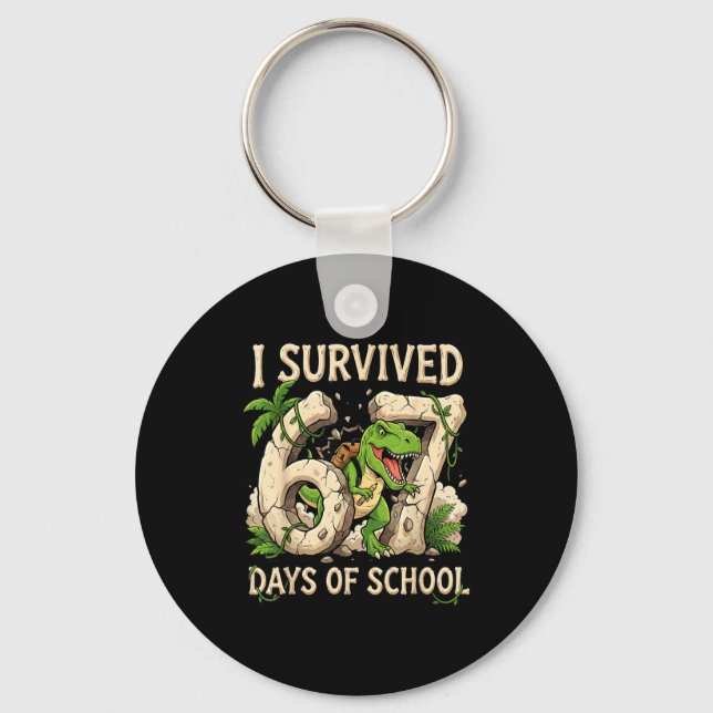 Llavero Funny 67 Meme Student I Survived 67 Days Of School (Anverso)