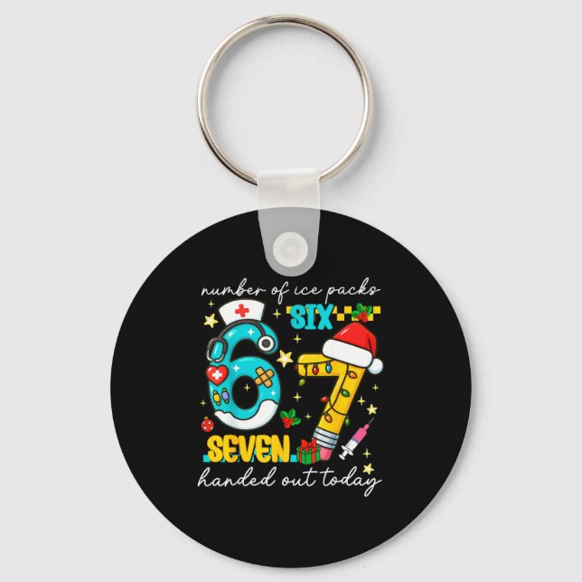 Llavero Funny 67 School Nurse Christmas Six Seven School N (Anverso)