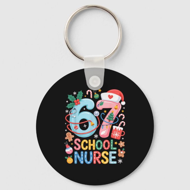 Llavero Funny 67 School Nurse Christmas Xmas Meme Holiday  (Anverso)