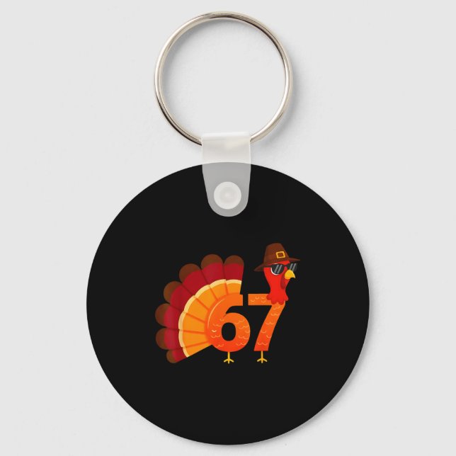Llavero Funny 67 Turkey Meme Thanksgiving Humor Design Men (Anverso)