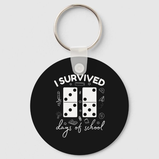 Llavero Funny 6 7 Meme I Survived 67 Days Of School Domino (Anverso)