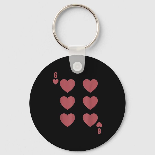 Llavero Funny 6 7 Valentine Love Heart Playing Card Matchi (Anverso)
