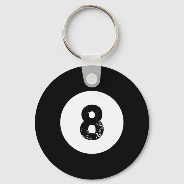 Llavero Funny 8 Ball Magic Billiards Pool Lazy Halloween C (Anverso)