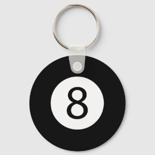 Llavero Funny 8 Ball Magic Billiards Pool Lazy Halloween C