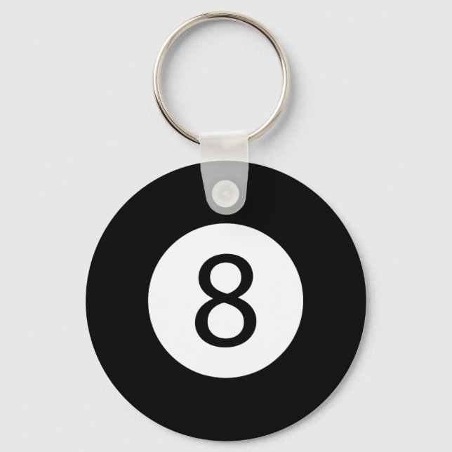 Llavero Funny 8 Ball Magic Billiards Pool Lazy Halloween C (Anverso)