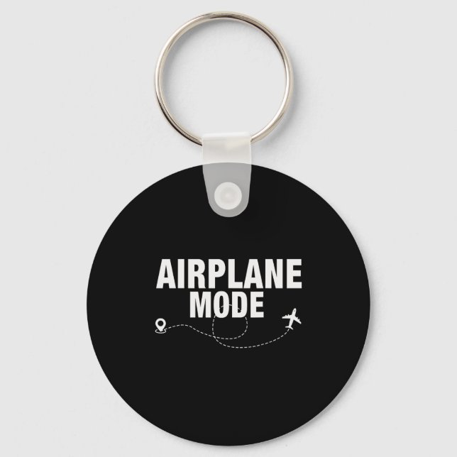 Llavero Funny Airplane Mode Flying Traveler Gift  (Anverso)