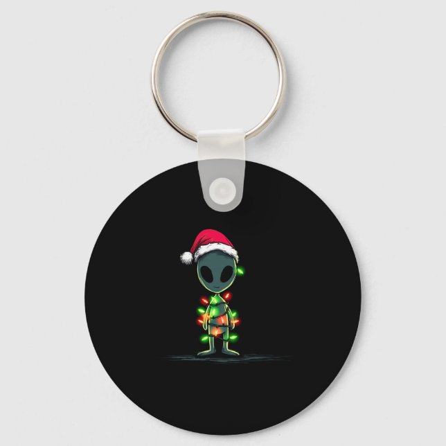 Llavero Funny Alien Christmas Graphics Lights Lover Extrat (Anverso)