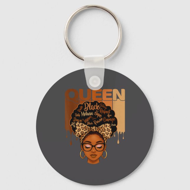Llavero Funny American Melanin History Queen Black African (Anverso)