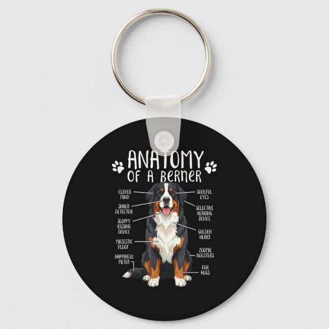 Llavero Funny Anatomy Bernese Mountain Dog Cute Berner Lov (Anverso)
