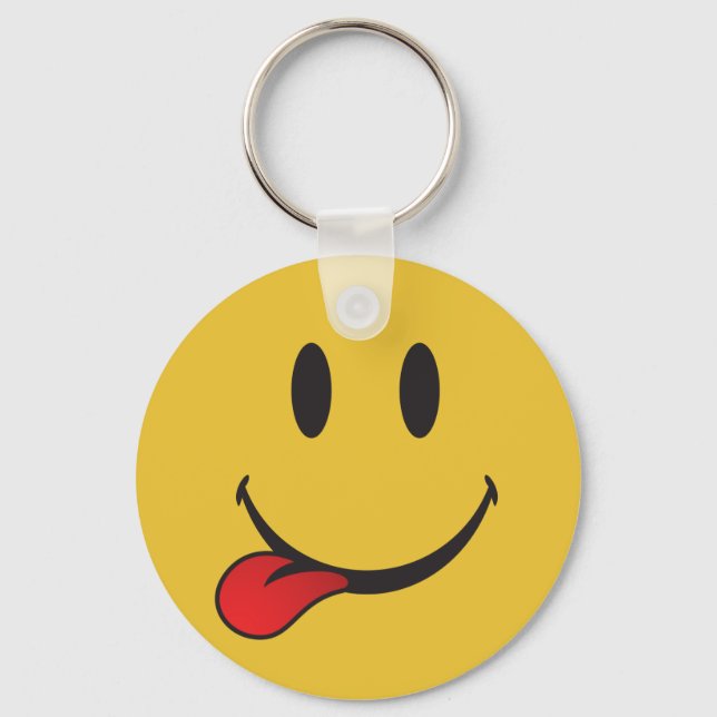 Llavero Funny and Cute Sticking out tongue Emoji (Anverso)