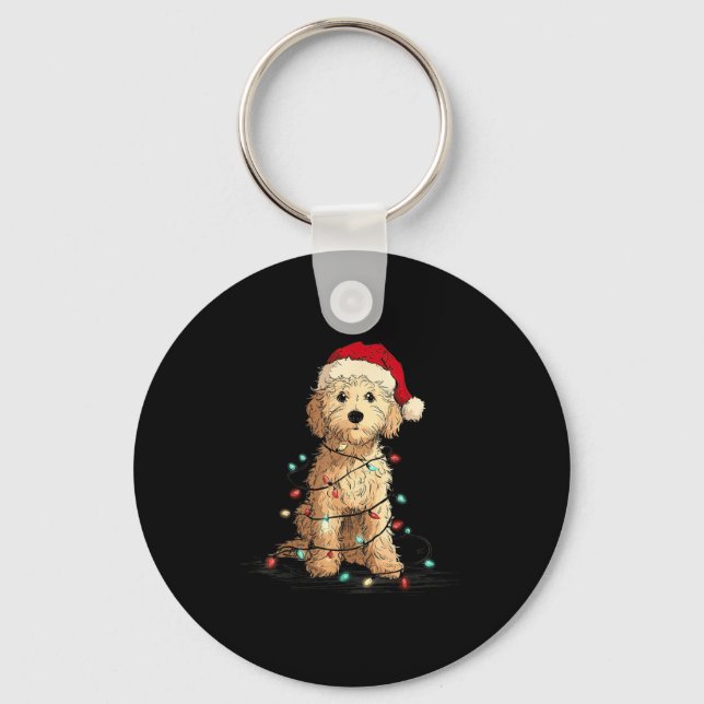 Llavero Funny Ao Christmas Graphics Dog Lights Lover  (Anverso)