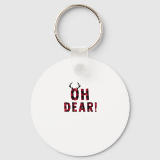 Llavero Funny Attitude Oh Dear Plaid Deer CreativeKeychain