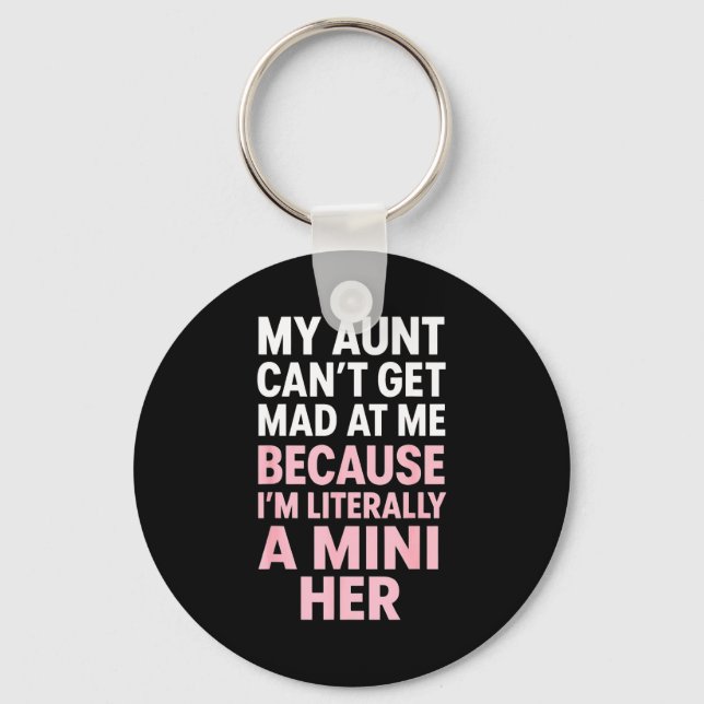 Llavero Funny Aunt Niece Mini Her Matching Family Quote  (Anverso)