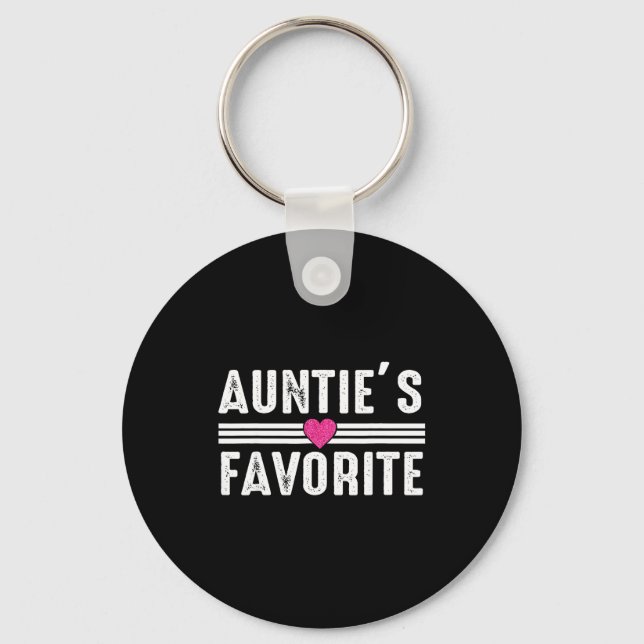 Llavero Funny Auntie'ss Favorite Son Daughter I'm Auntie's (Anverso)