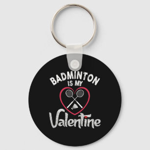 Llavero Funny Badminton es mi fan de Valentine Coach Playe