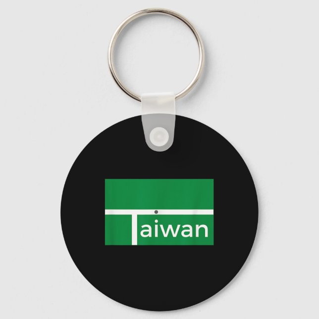 Llavero Funny Badminton Match New Taiwan Flag Alternative  (Anverso)