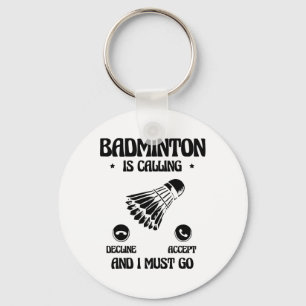 Llavero Funny Badminton Player Love Shuttle Design 21