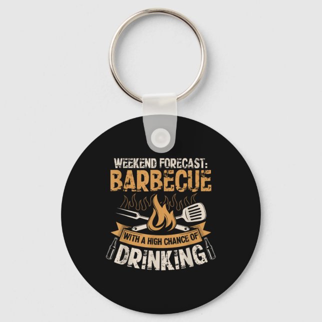 Llavero Funny Bbq Grill Chef Grill Grilling Master Barbaco (Anverso)