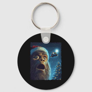 Llavero Funny Bigfoot Sasquatch Selfie Santa Ufo Xmas Chri