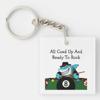 Llavero Funny Billiards Pool Hall Theme Keychains