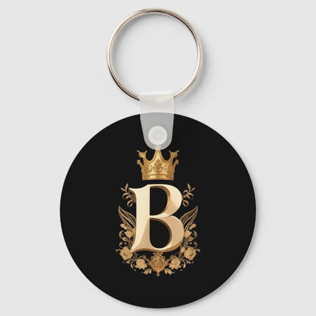 Llavero Funny Birthday Queen B - Letter B And Crown (bee)  (Anverso)