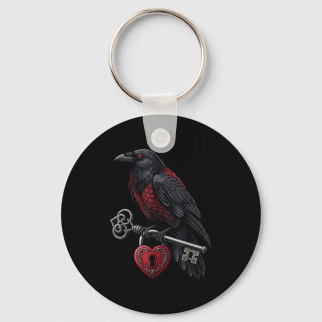 Llavero Funny Black Crow Black Bird Funny Crow Valentines  (Anverso)